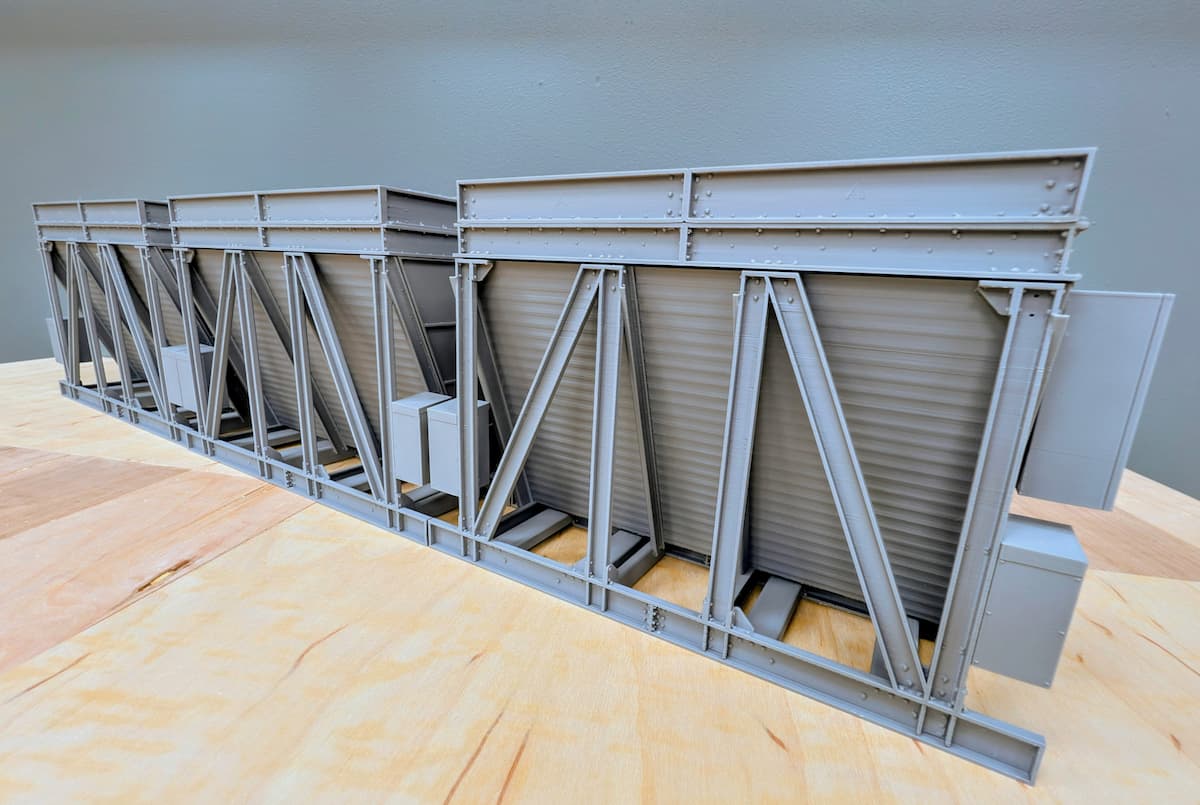 The finished 3D printed scale model
